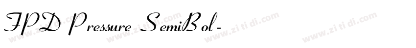 FPD Pressure SemiBol字体转换